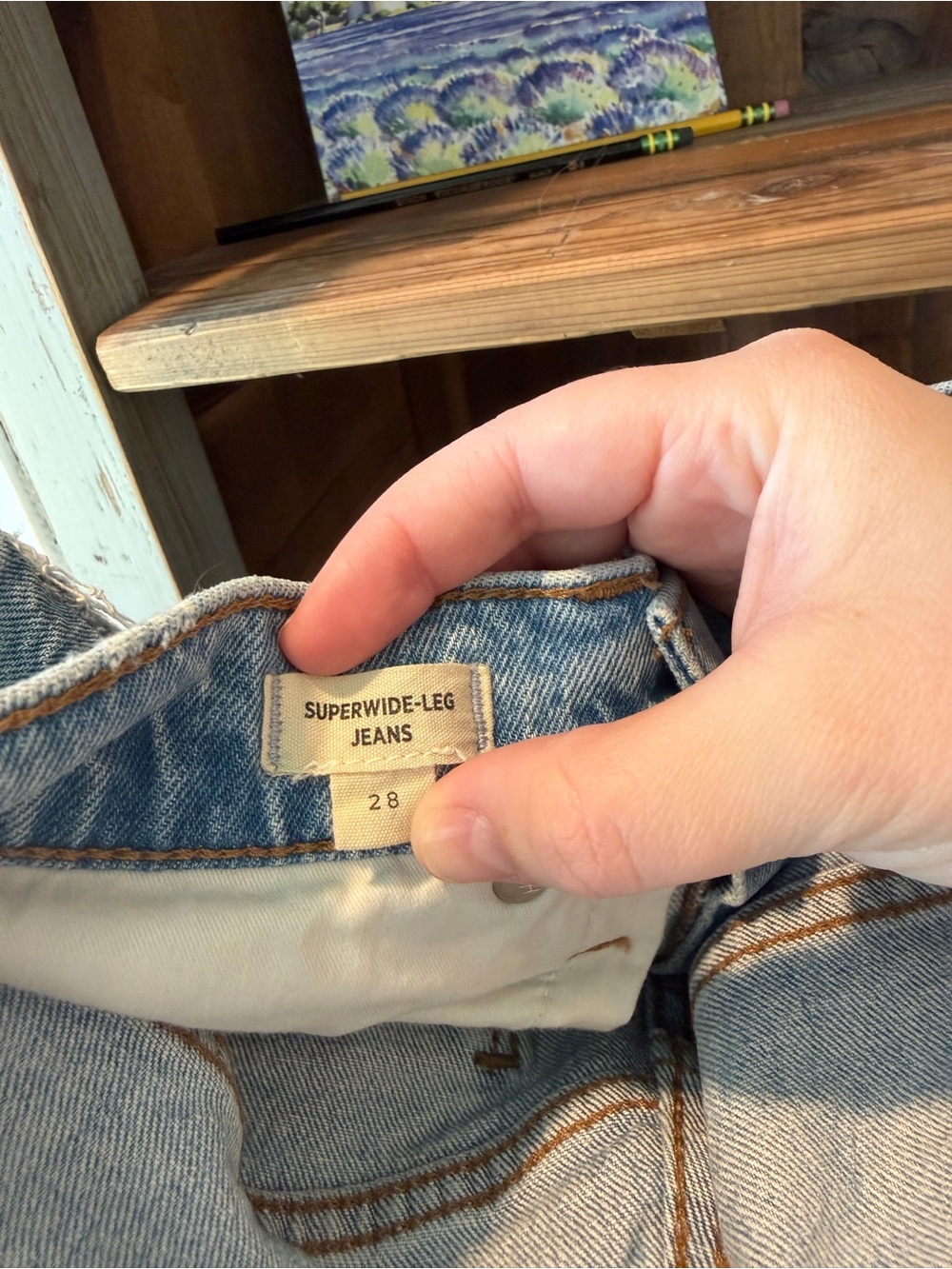 Madewell women’s super wide leg jeans size 28 - Picture 8 of 14